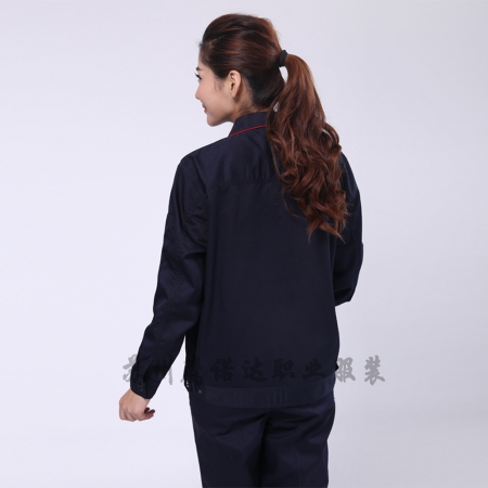 藏青拼大紅機械耐磨工作服AC099-JX