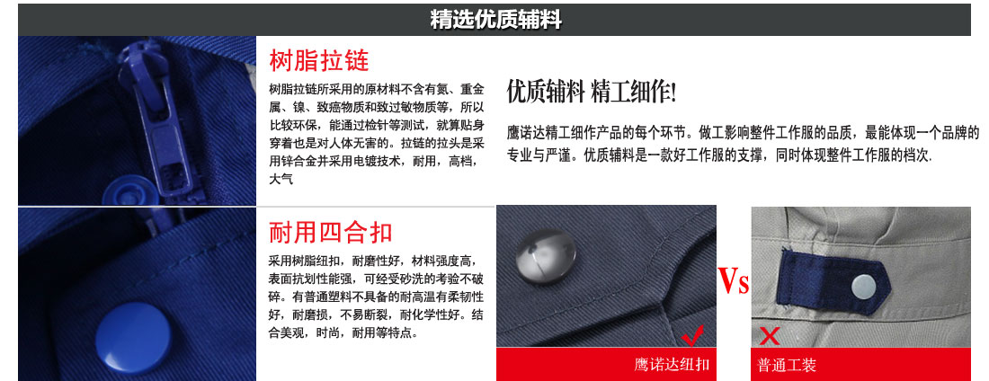 工服訂制精選優質輔料