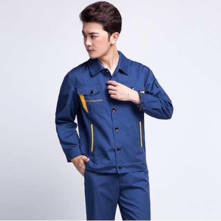 蟹清拼橘黃春季工作服價格AC06-4