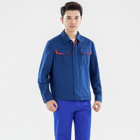草綠拼橙黃色新款秋季工作服AC13-3
