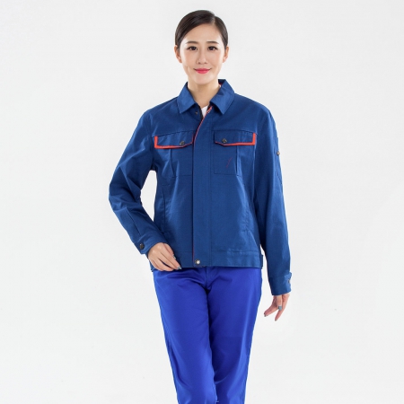 草綠拼橙黃色新款秋季工作服AC13-3